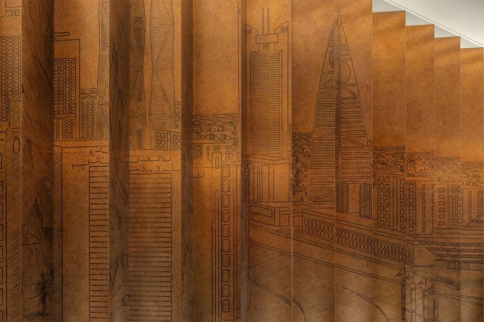 Hyatt Regency Riyadh Olaya Extérieur photo Detail of the 1930s mural by Charles Sprague Pearce